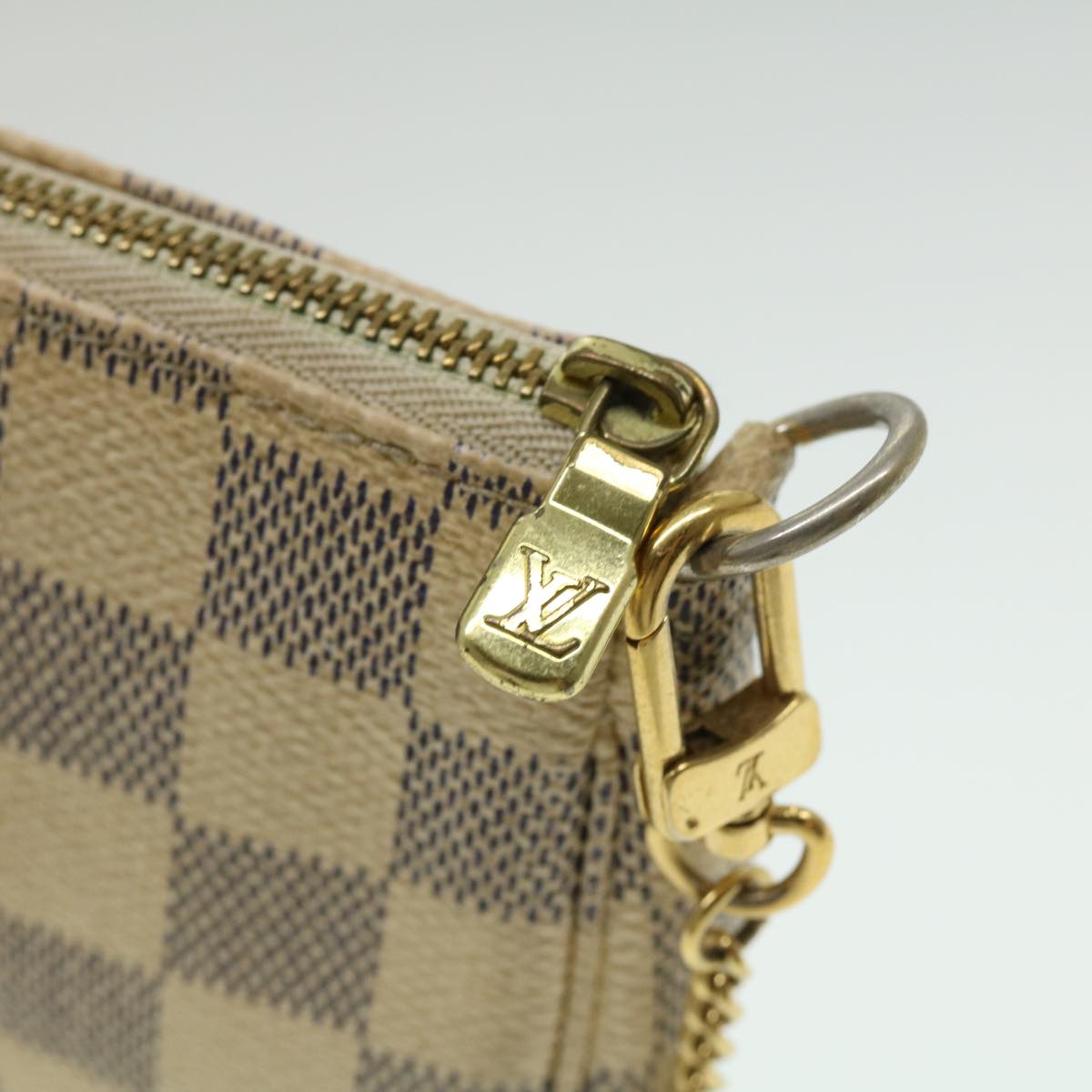 LOUIS VUITTON Damier Azur Mini Pochette Accessoires Pouch N58010 LV yk5279B
