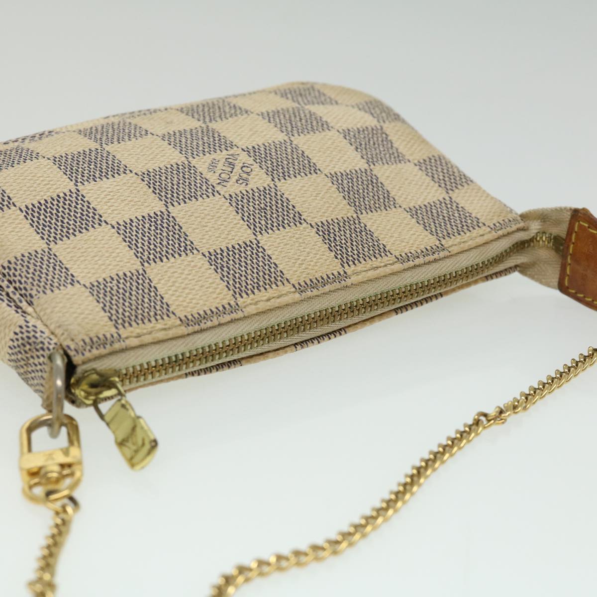 LOUIS VUITTON Damier Azur Mini Pochette Accessoires Pouch N58010 LV yk5279B