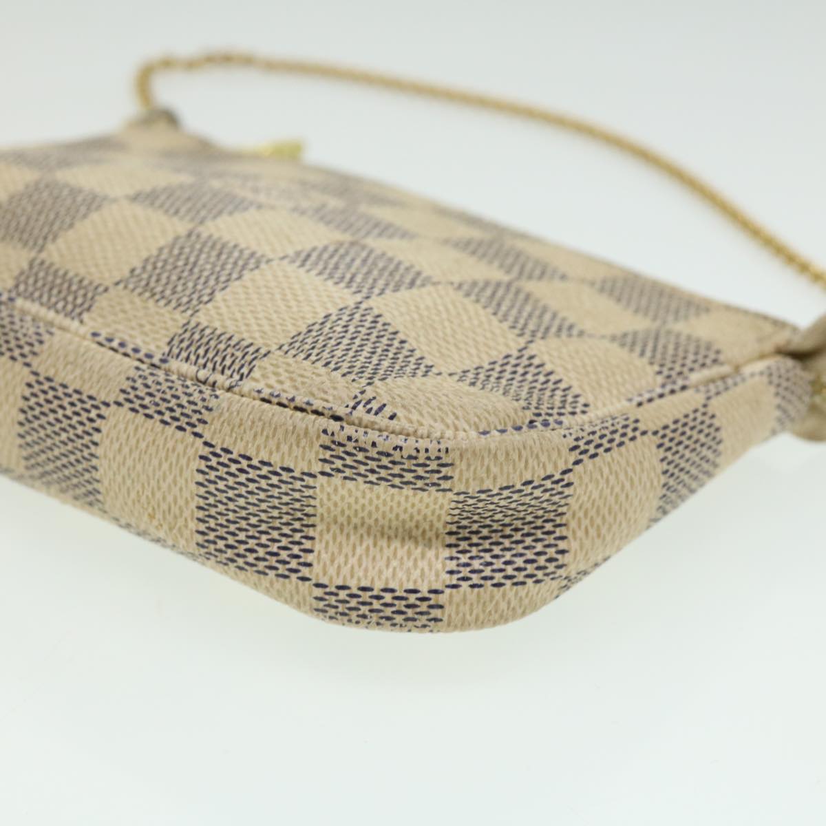 LOUIS VUITTON Damier Azur Mini Pochette Accessoires Pouch N58010 LV yk5279B