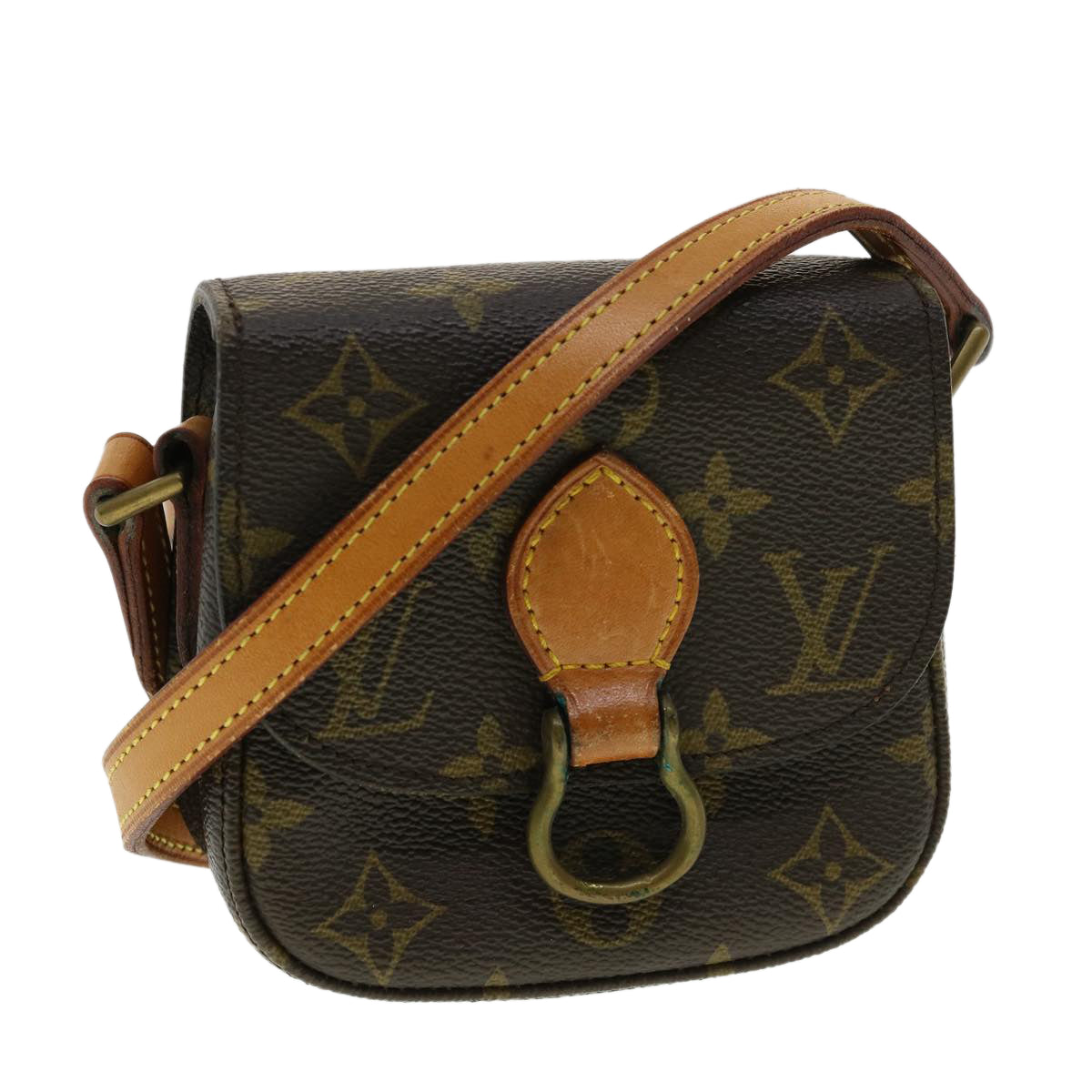 LOUIS VUITTON Monogram Bebe Saint Cloud Shoulder Bag M51245 LV yk5506B