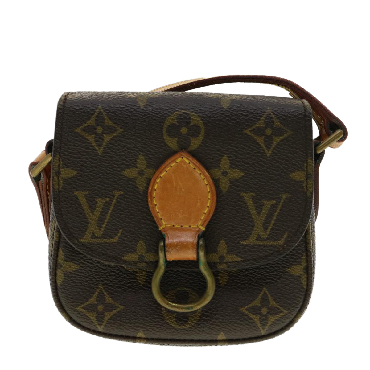 LOUIS VUITTON Monogram Bebe Saint Cloud Shoulder Bag M51245 LV yk5506B