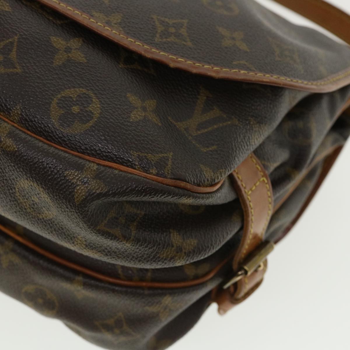 LOUIS VUITTON Monogram Saumur 30 Shoulder Bag M42256 LV yk5656