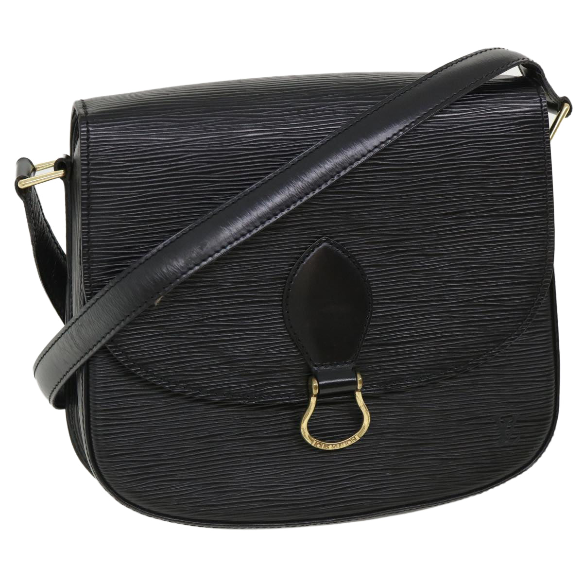 LOUIS VUITTON Epi Saint Cloud GM Shoulder Bag Black M52192 LV yk5741