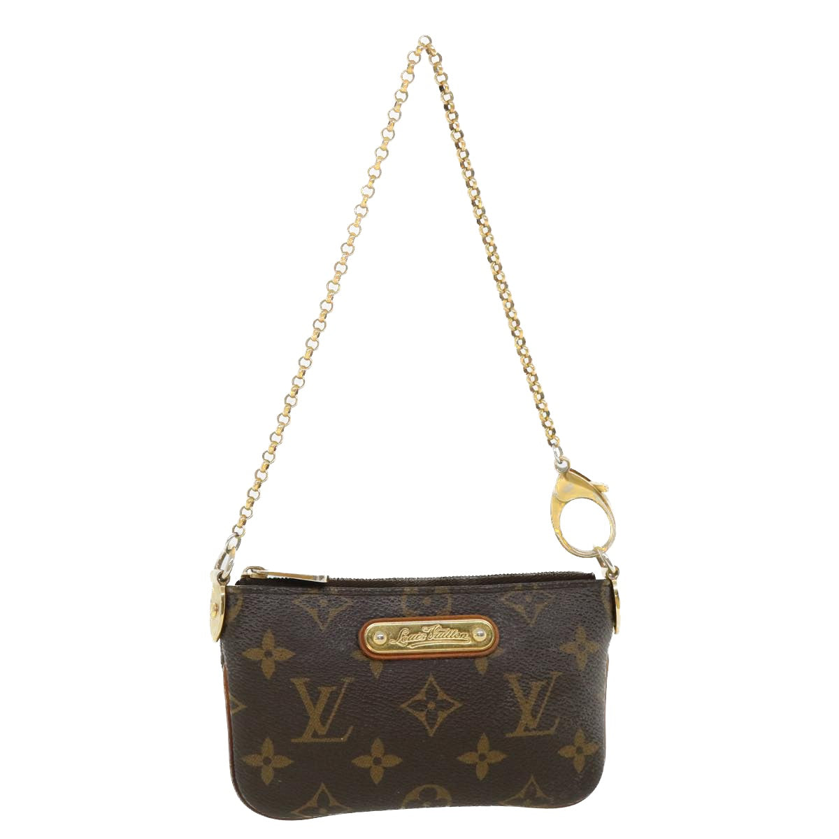 LOUIS VUITTON Monogram Chain Pochette Mira PM Accessory Pouch M60095 LV yk5841