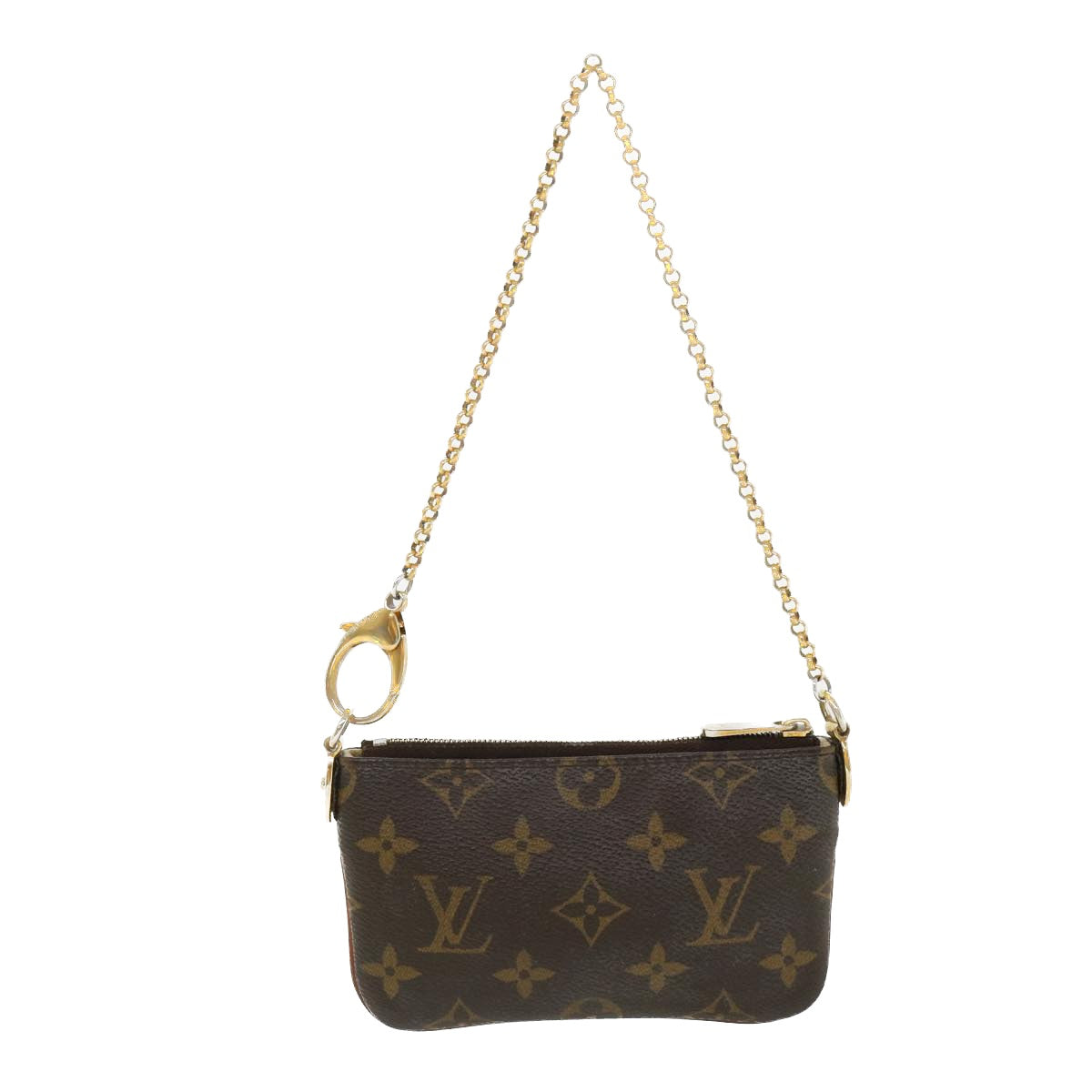 LOUIS VUITTON Monogram Chain Pochette Mira PM Accessory Pouch M60095 LV yk5841