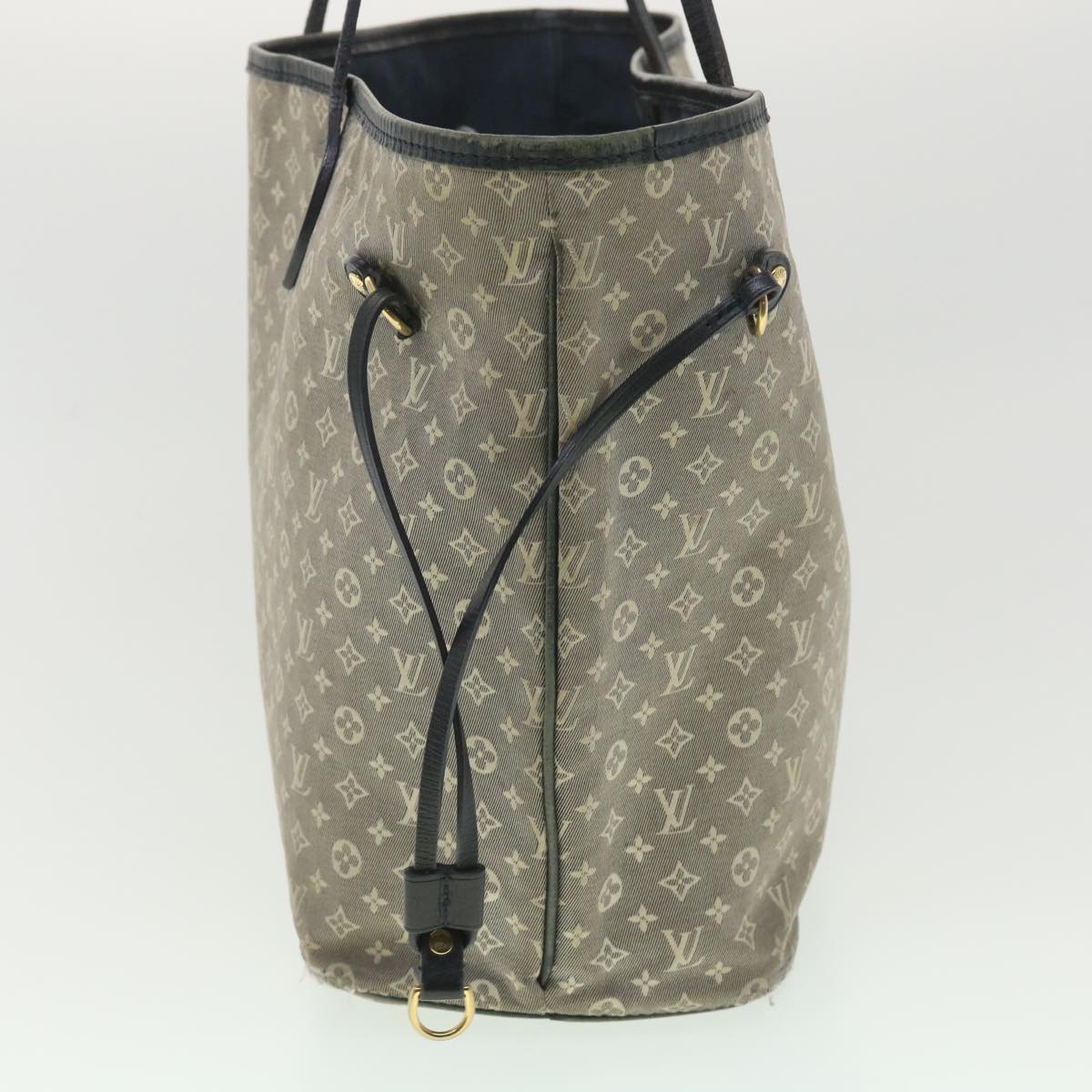 LOUIS VUITTON Monogram Idylle Neverfull MM Tote Bag Blue M40514 LV yk6127