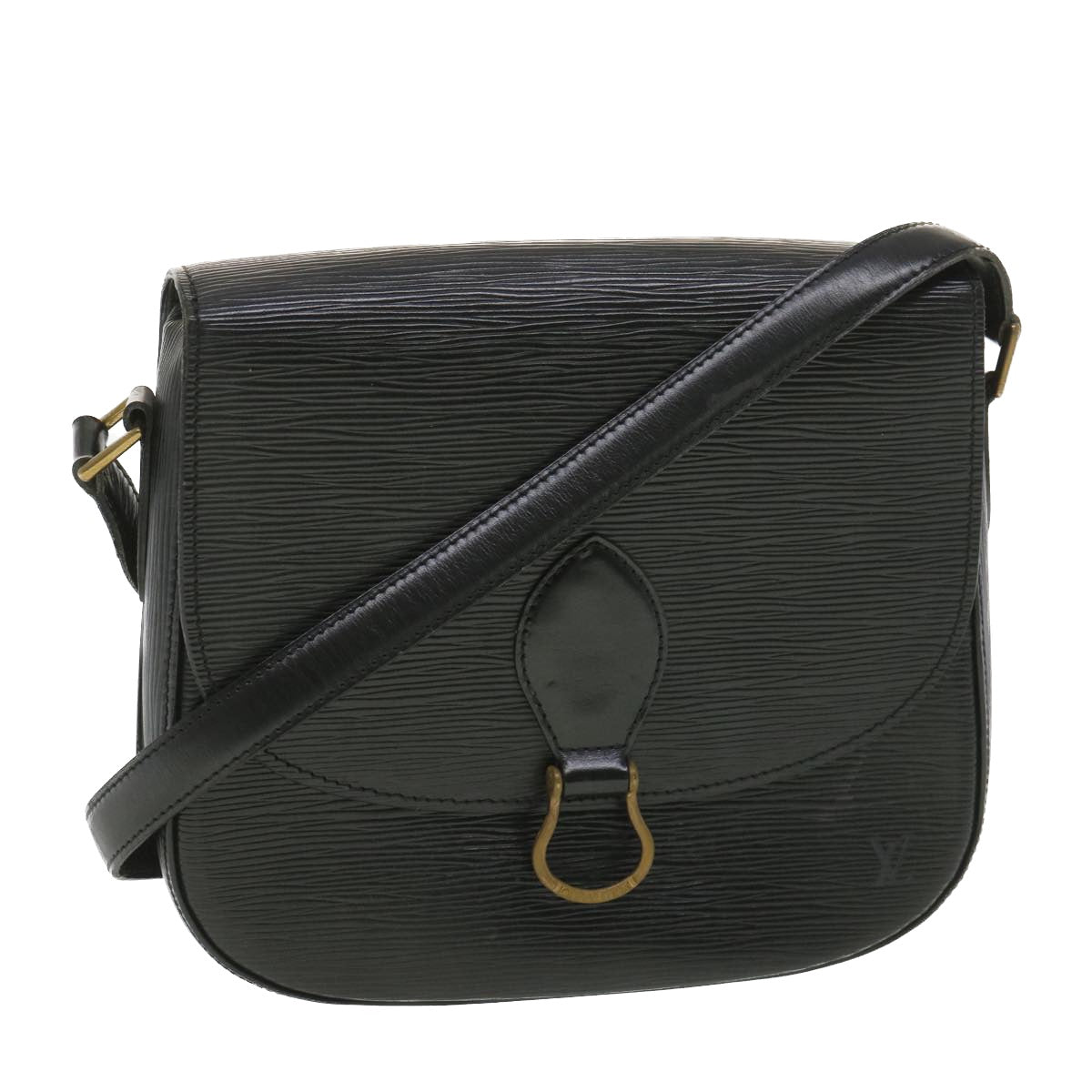 LOUIS VUITTON Epi Saint Cloud GM Shoulder Bag Black M52192 LV yk6132B