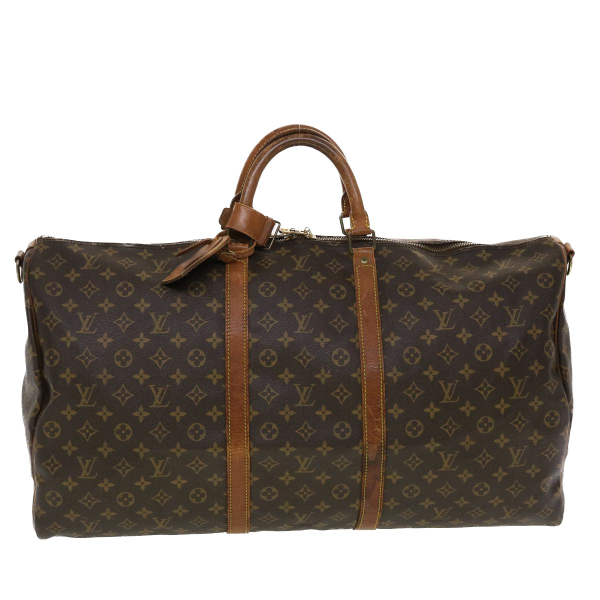 LOUIS VUITTON Monogram Keepall Bandouliere 60 Boston Bag M41412 LV yk7258