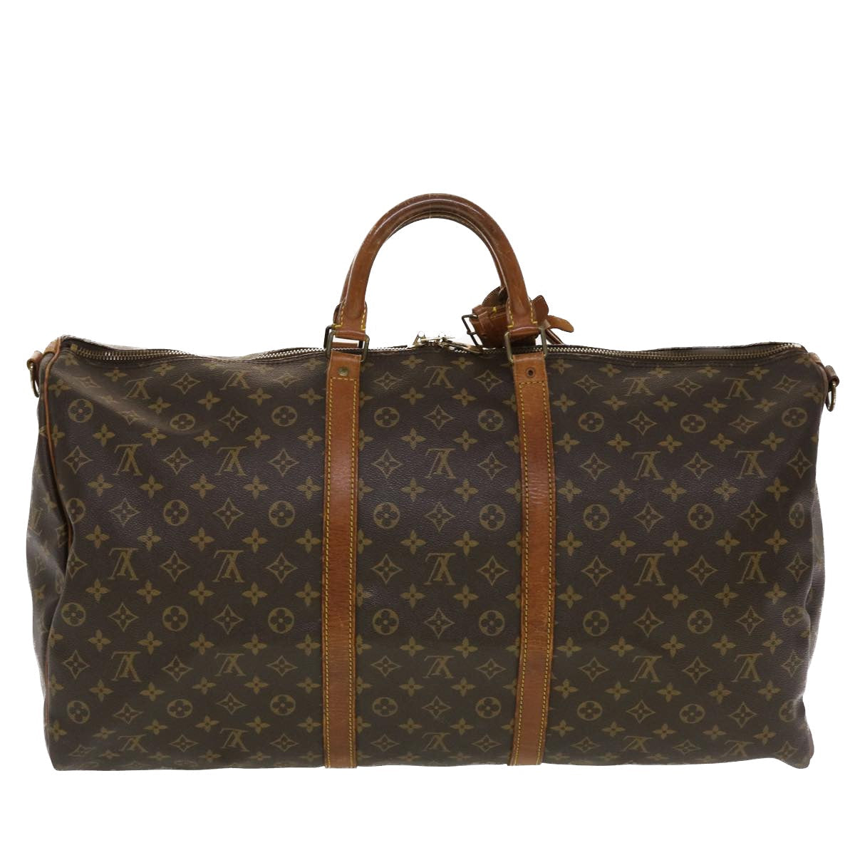 LOUIS VUITTON Monogram Keepall Bandouliere 60 Boston Bag M41412 LV yk7258