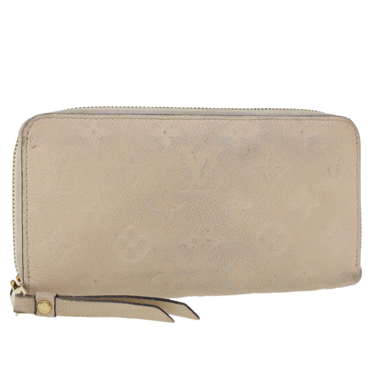 LOUIS VUITTON Monogram Empreinte Zippy Wallet White TN0146 LV yk7267