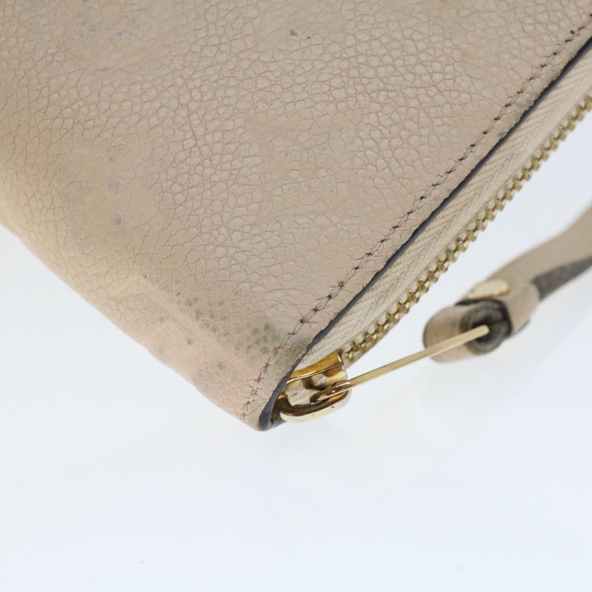 LOUIS VUITTON Monogram Empreinte Zippy Wallet White TN0146 LV yk7267