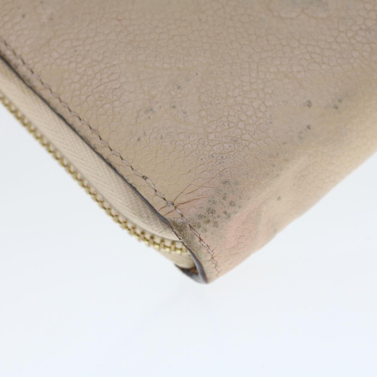LOUIS VUITTON Monogram Empreinte Zippy Wallet White TN0146 LV yk7267