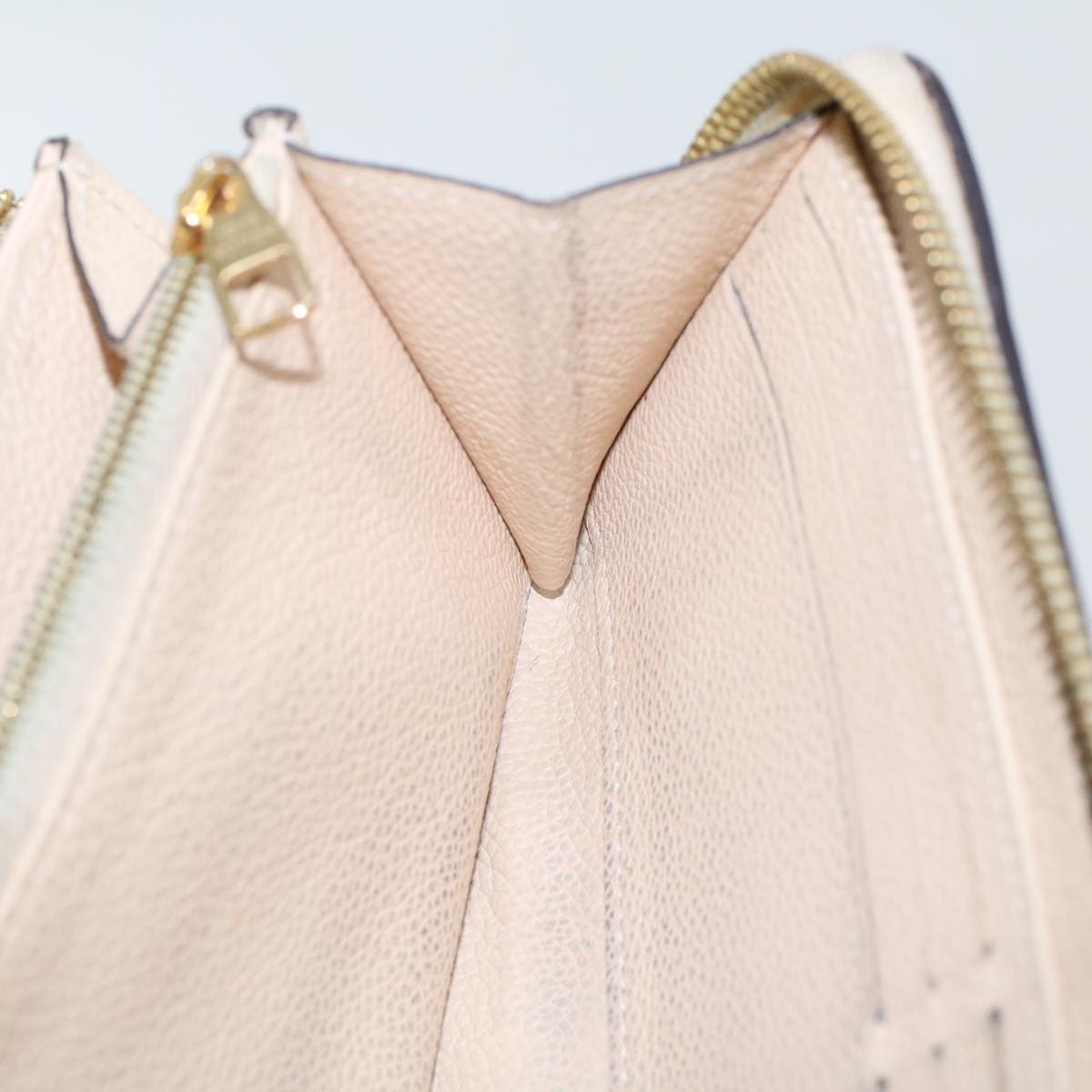 LOUIS VUITTON Monogram Empreinte Zippy Wallet White TN0146 LV yk7267