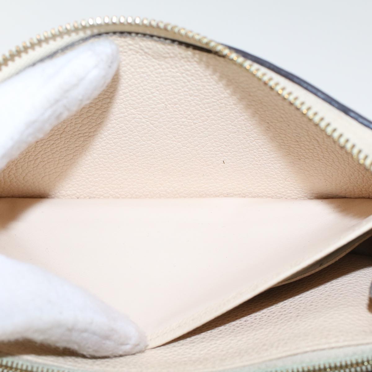 LOUIS VUITTON Monogram Empreinte Zippy Wallet White TN0146 LV yk7267