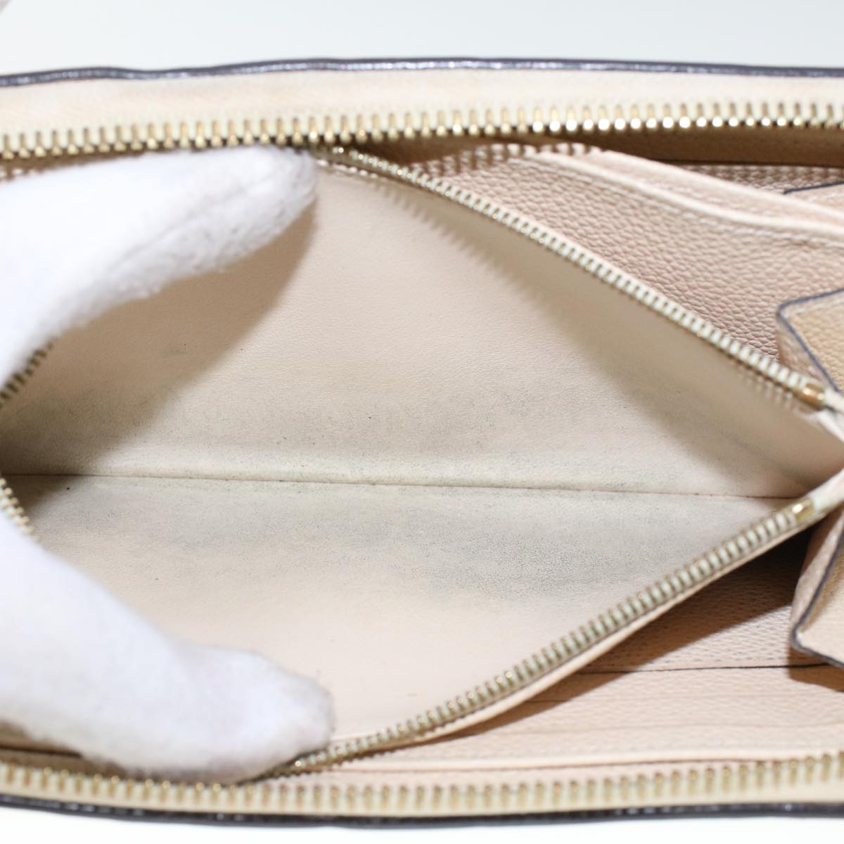 LOUIS VUITTON Monogram Empreinte Zippy Wallet White TN0146 LV yk7267