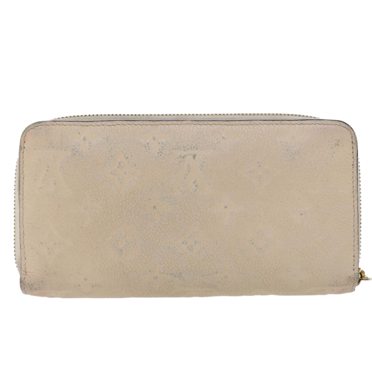 LOUIS VUITTON Monogram Empreinte Zippy Wallet White TN0146 LV yk7267