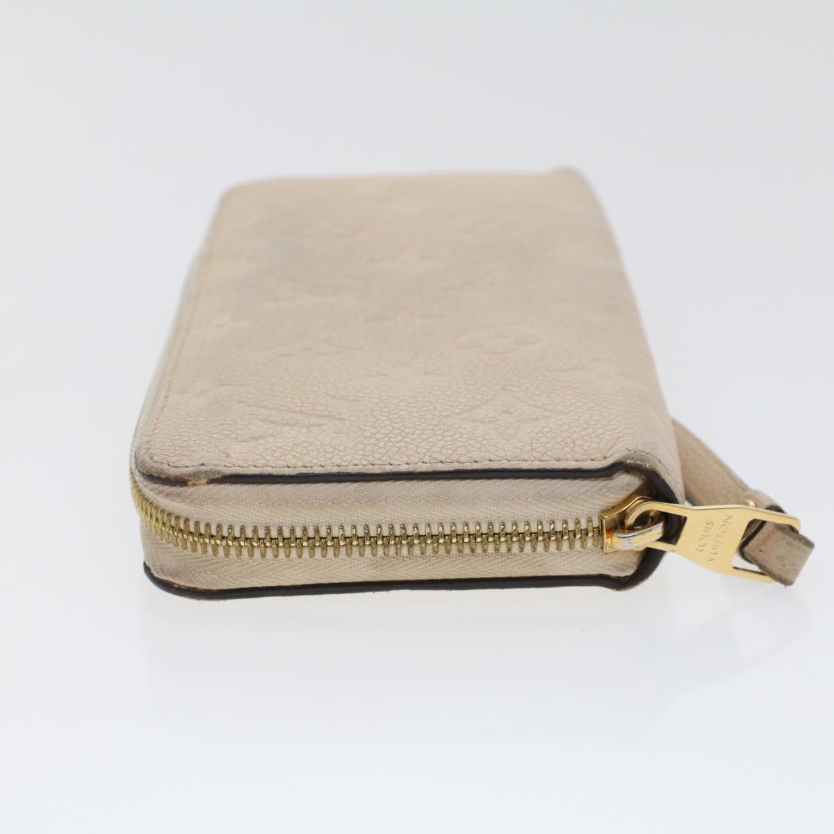 LOUIS VUITTON Monogram Empreinte Zippy Wallet White TN0146 LV yk7267