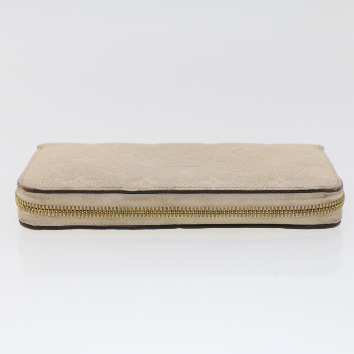 LOUIS VUITTON Monogram Empreinte Zippy Wallet White TN0146 LV yk7267