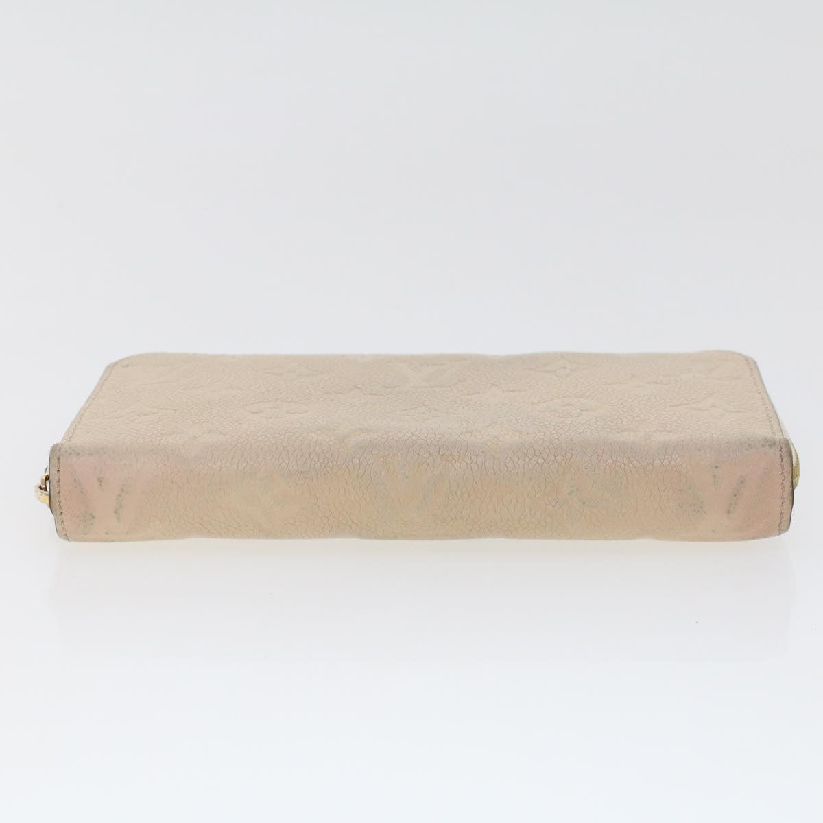 LOUIS VUITTON Monogram Empreinte Zippy Wallet White TN0146 LV yk7267