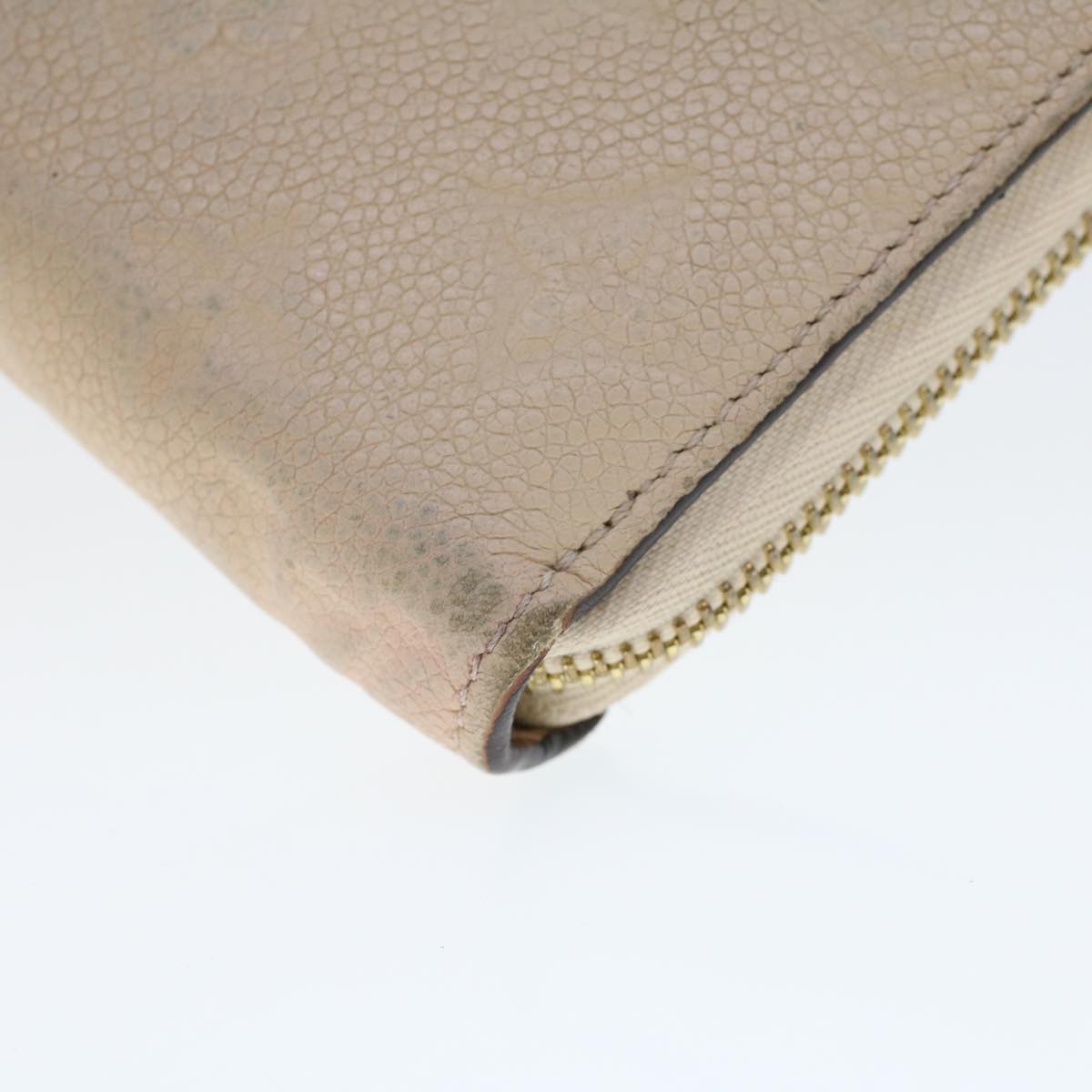 LOUIS VUITTON Monogram Empreinte Zippy Wallet White TN0146 LV yk7267