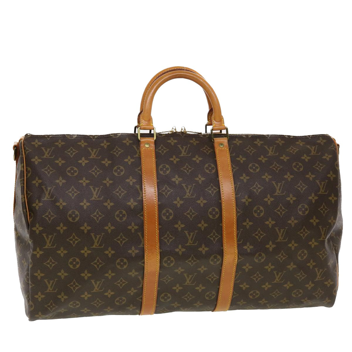 LOUIS VUITTON Monogram Keepall Bandouliere 55 Boston Bag M41414 LV yk7315