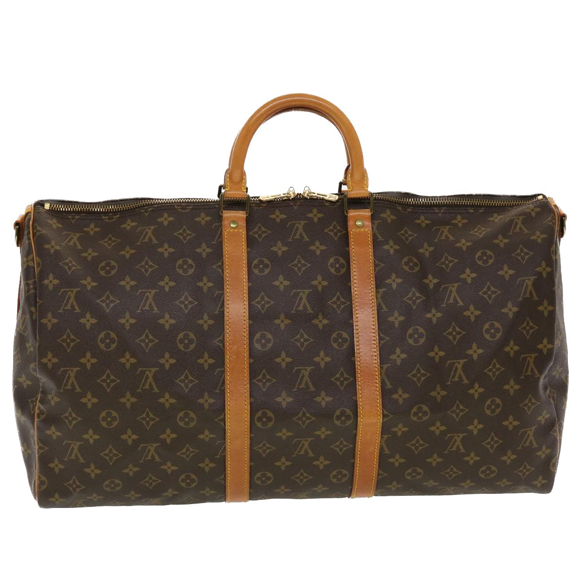 LOUIS VUITTON Monogram Keepall Bandouliere 55 Boston Bag M41414 LV yk7315