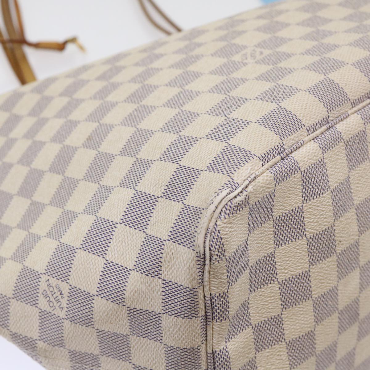 LOUIS VUITTON Damier Azur Neverfull GM Tote Bag N41360 LV yk7322