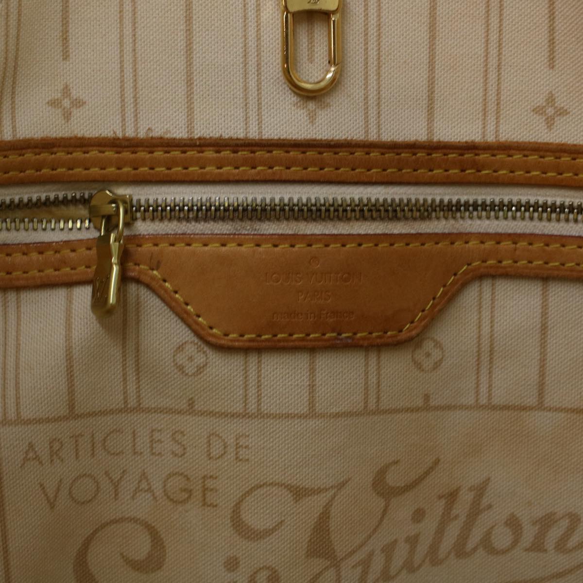 LOUIS VUITTON Damier Azur Neverfull GM Tote Bag N41360 LV yk7322
