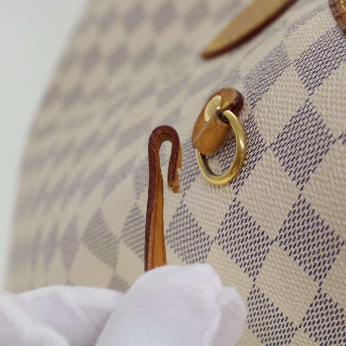 LOUIS VUITTON Damier Azur Neverfull GM Tote Bag N41360 LV yk7322