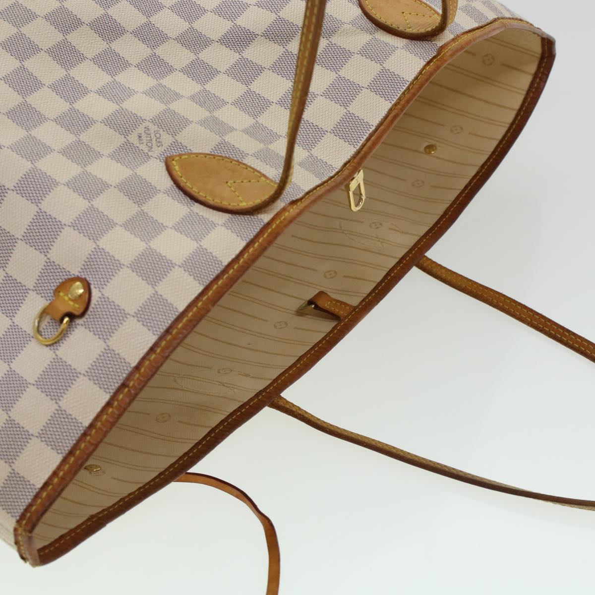 LOUIS VUITTON Damier Azur Neverfull GM Tote Bag N41360 LV yk7322