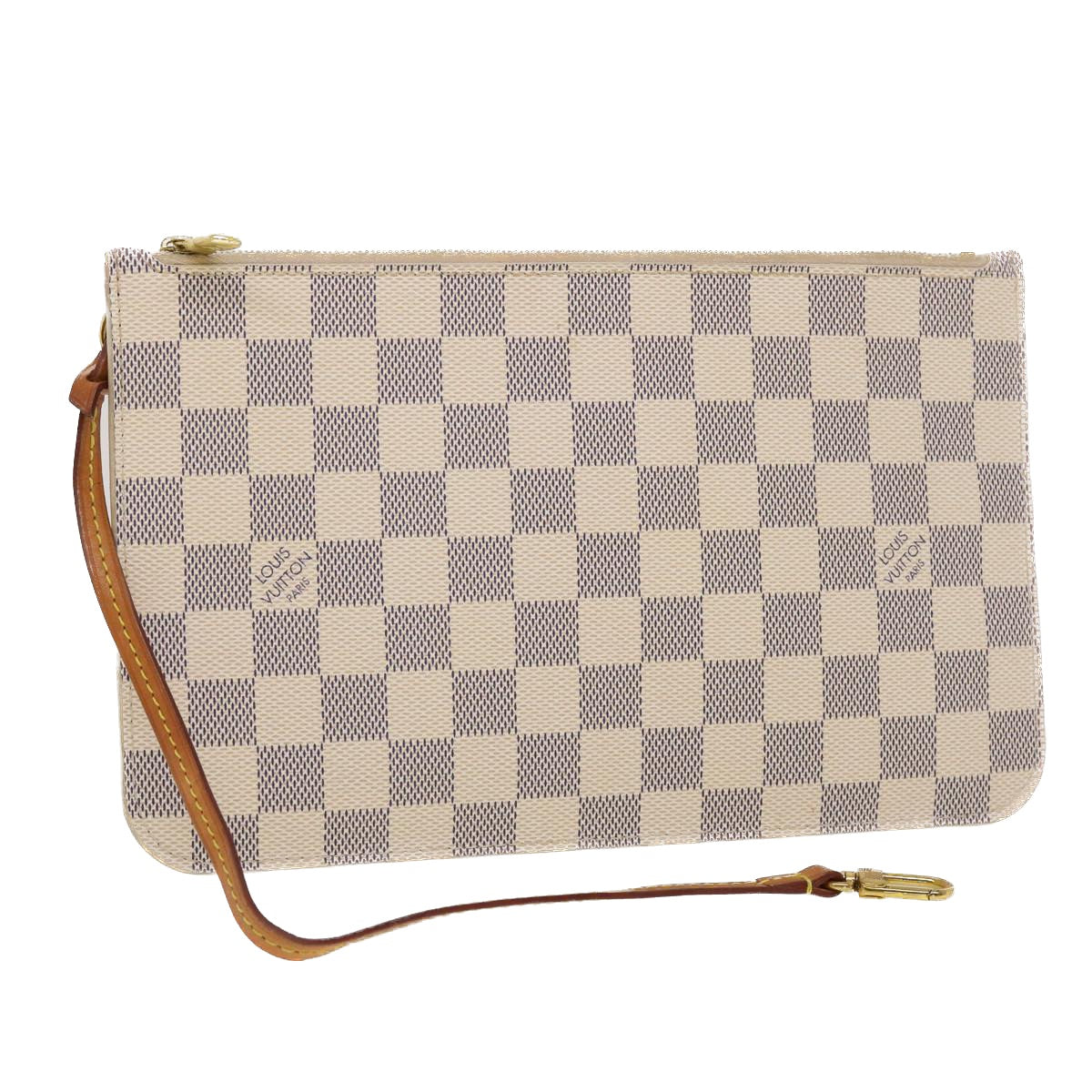 LOUIS VUITTON Damier Azur Neverfull MM Pouch Accessory Pouch LV yk7324