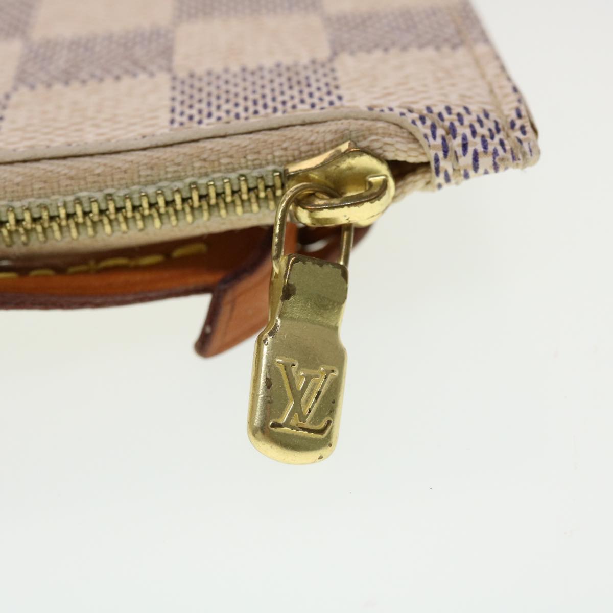 LOUIS VUITTON Damier Azur Neverfull MM Pouch Accessory Pouch LV yk7324