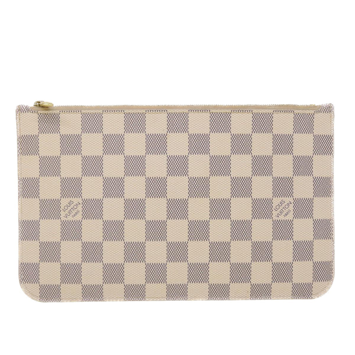 LOUIS VUITTON Damier Azur Neverfull MM Pouch Accessory Pouch LV yk7324