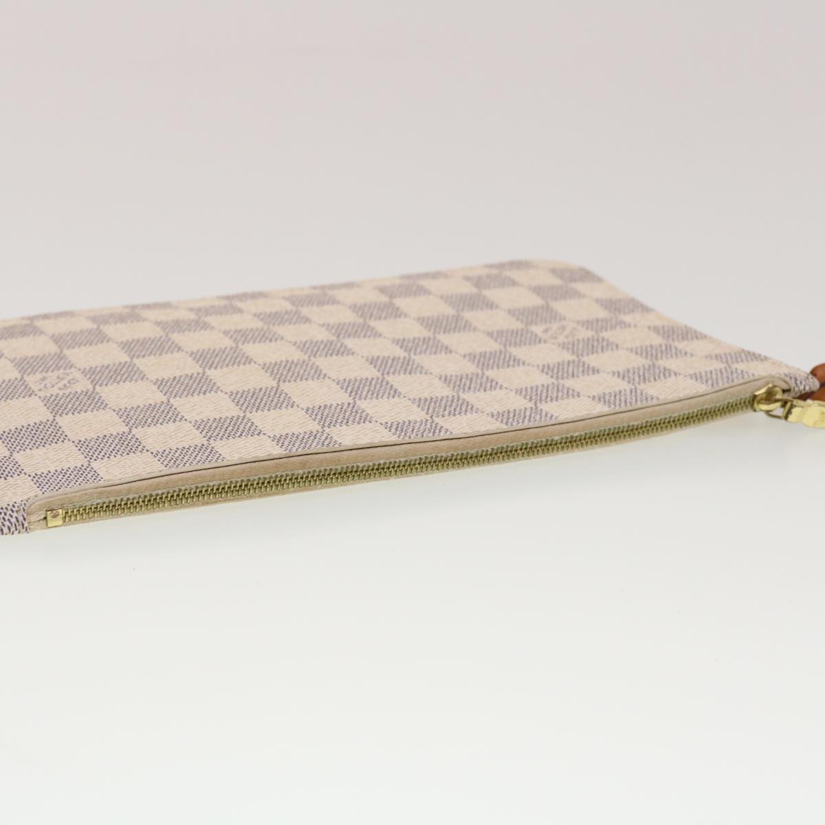 LOUIS VUITTON Damier Azur Neverfull MM Pouch Accessory Pouch LV yk7324