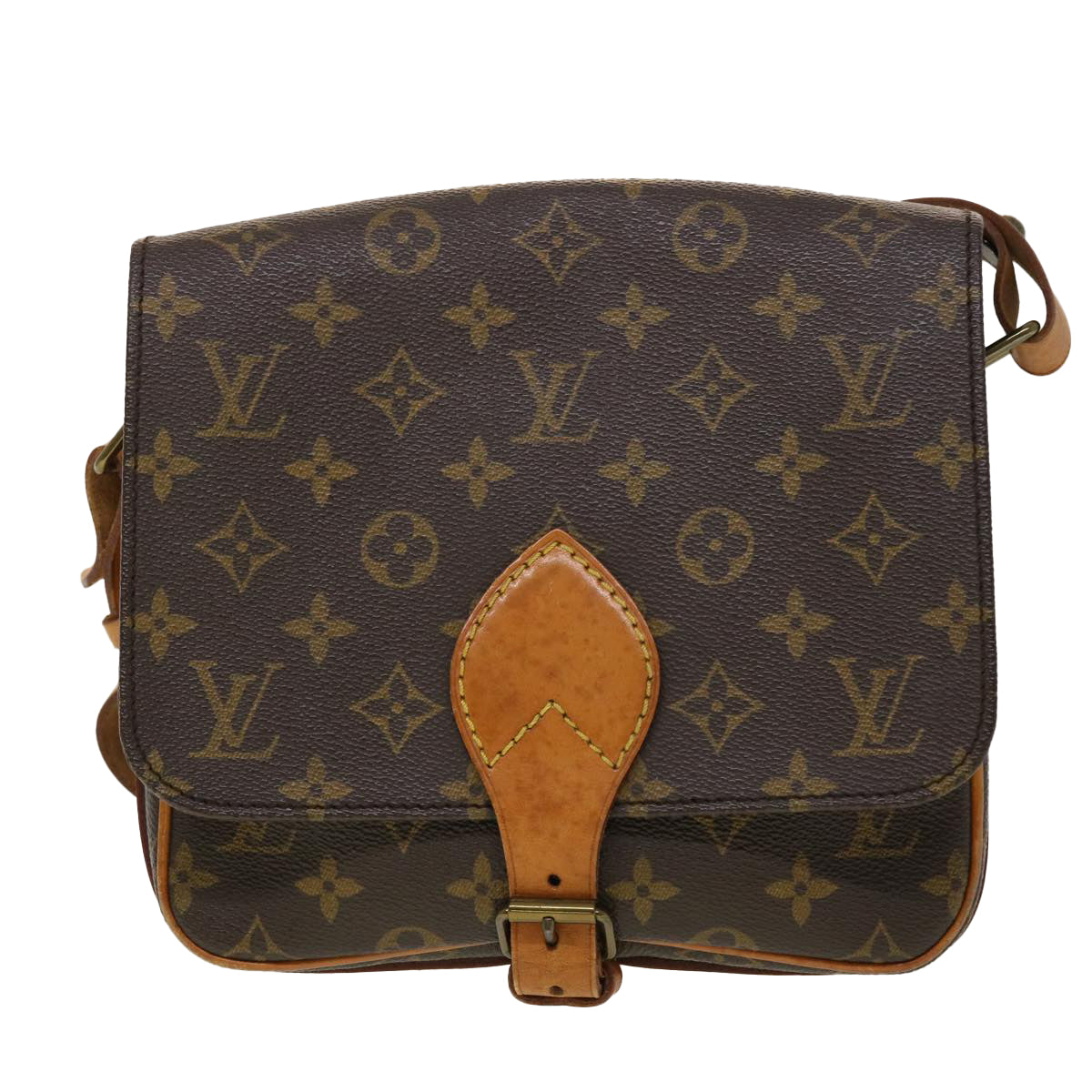 LOUIS VUITTON Monogram Cartouchiere MM Shoulder Bag M51253 LV yk7335