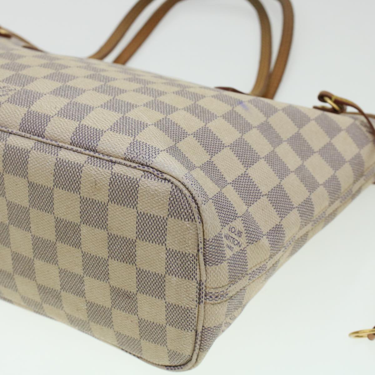 LOUIS VUITTON Damier Azur Neverfull PM Tote Bag N41362 LV yk7364B