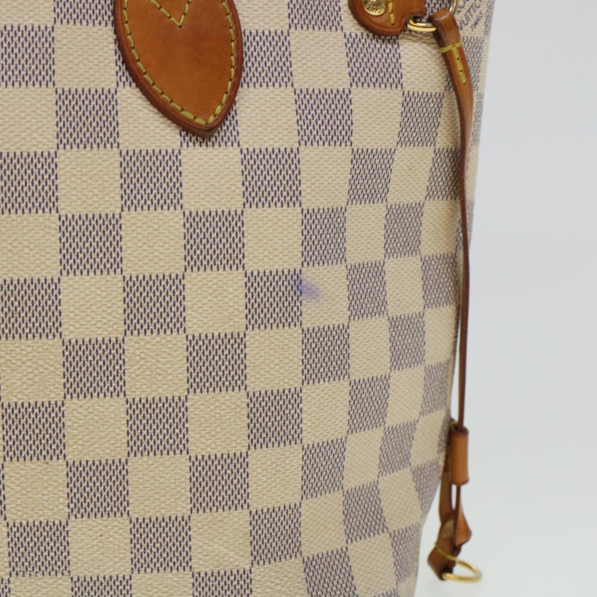 LOUIS VUITTON Damier Azur Neverfull PM Tote Bag N41362 LV yk7364B