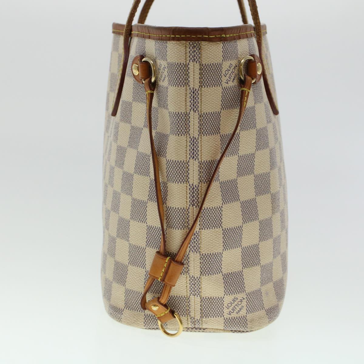 LOUIS VUITTON Damier Azur Neverfull PM Tote Bag N41362 LV yk7364B
