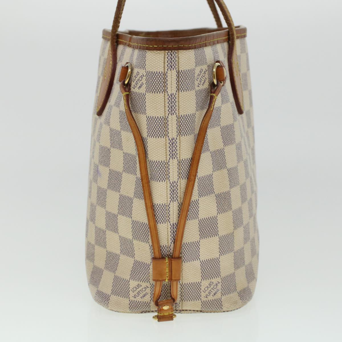LOUIS VUITTON Damier Azur Neverfull PM Tote Bag N41362 LV yk7364B