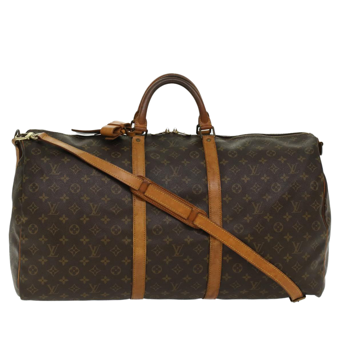 LOUIS VUITTON Monogram Keepall Bandouliere 60 Boston Bag M41412 LV yk7386B