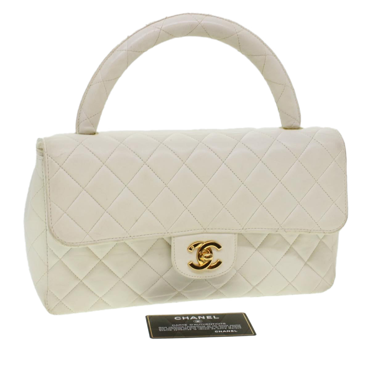 Luxury Chanel Child Bag Hand Bag Lamb Skin White CC  yk7389B