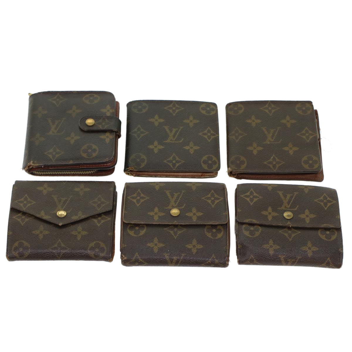 LOUIS VUITTON Monogram Wallet 6Set LV yk7393B