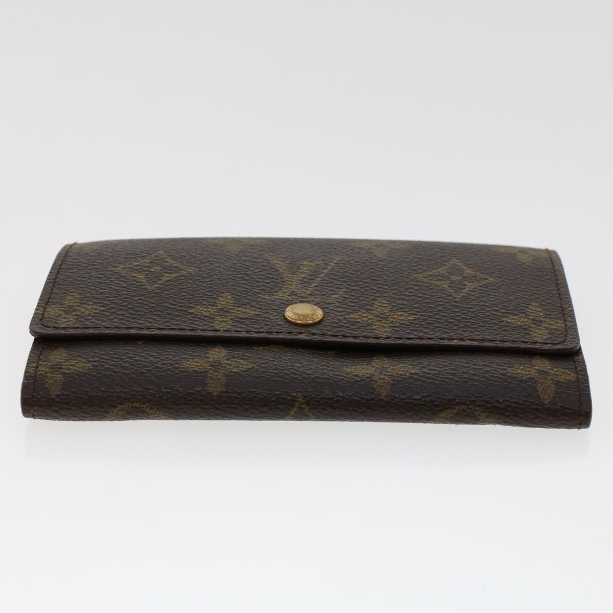 LOUIS VUITTON Monogram Porte Monnaie Zip Long Wallet M61727 LV yk7413