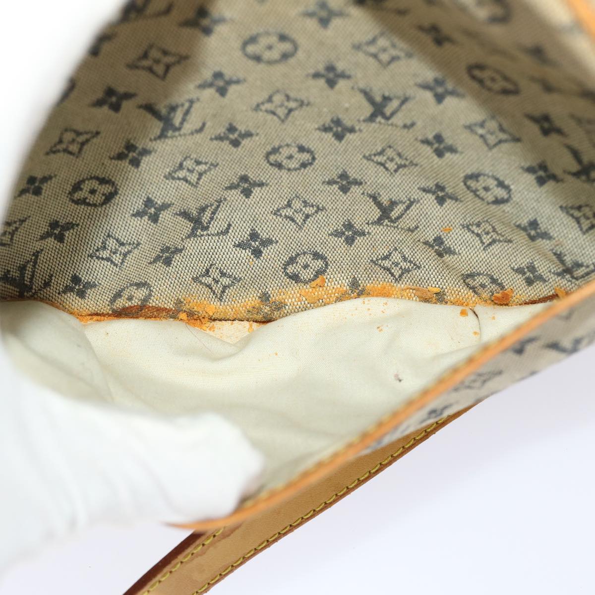 LOUIS VUITTON Monogram Mini Jeanne GM Shoulder Bag Blue M92000 LV yk7430