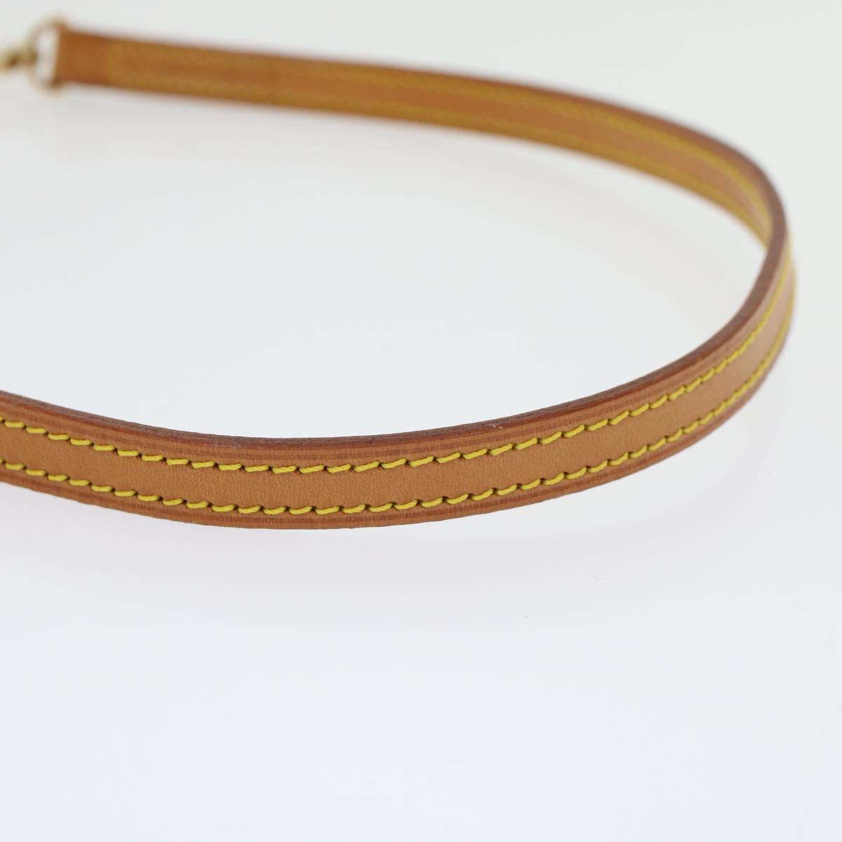 LOUIS VUITTON Shoulder Strap Leather 45.3"" Beige LV yk7456