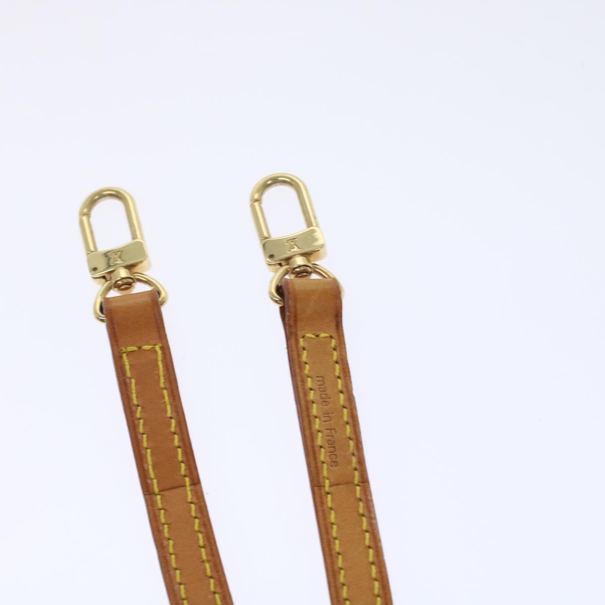 LOUIS VUITTON Shoulder Strap Leather 45.3"" Beige LV yk7456
