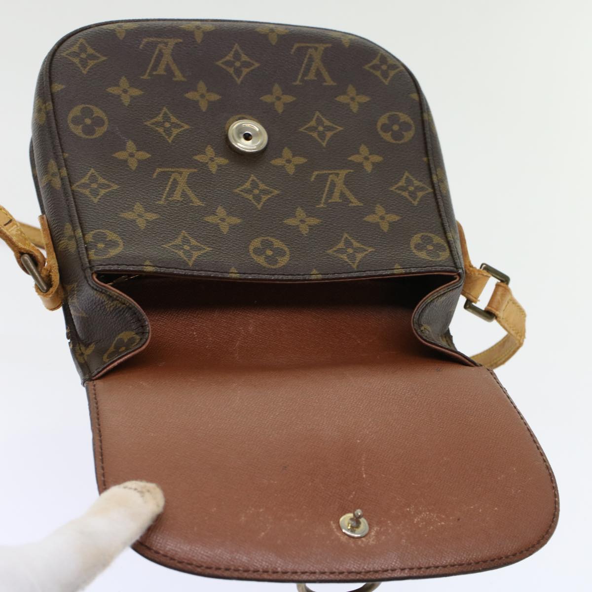 LOUIS VUITTON Monogram Saint Cloud MM Shoulder Bag M51243 LV yk7459