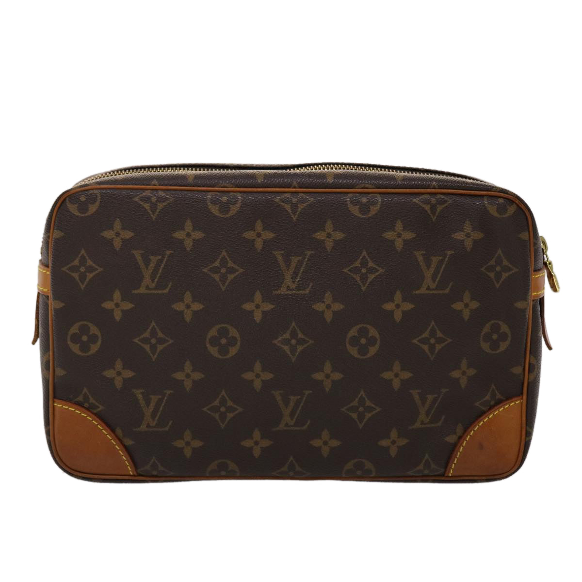 LOUIS VUITTON Monogram Compiegne 28 Clutch Bag M51845 LV yk7465
