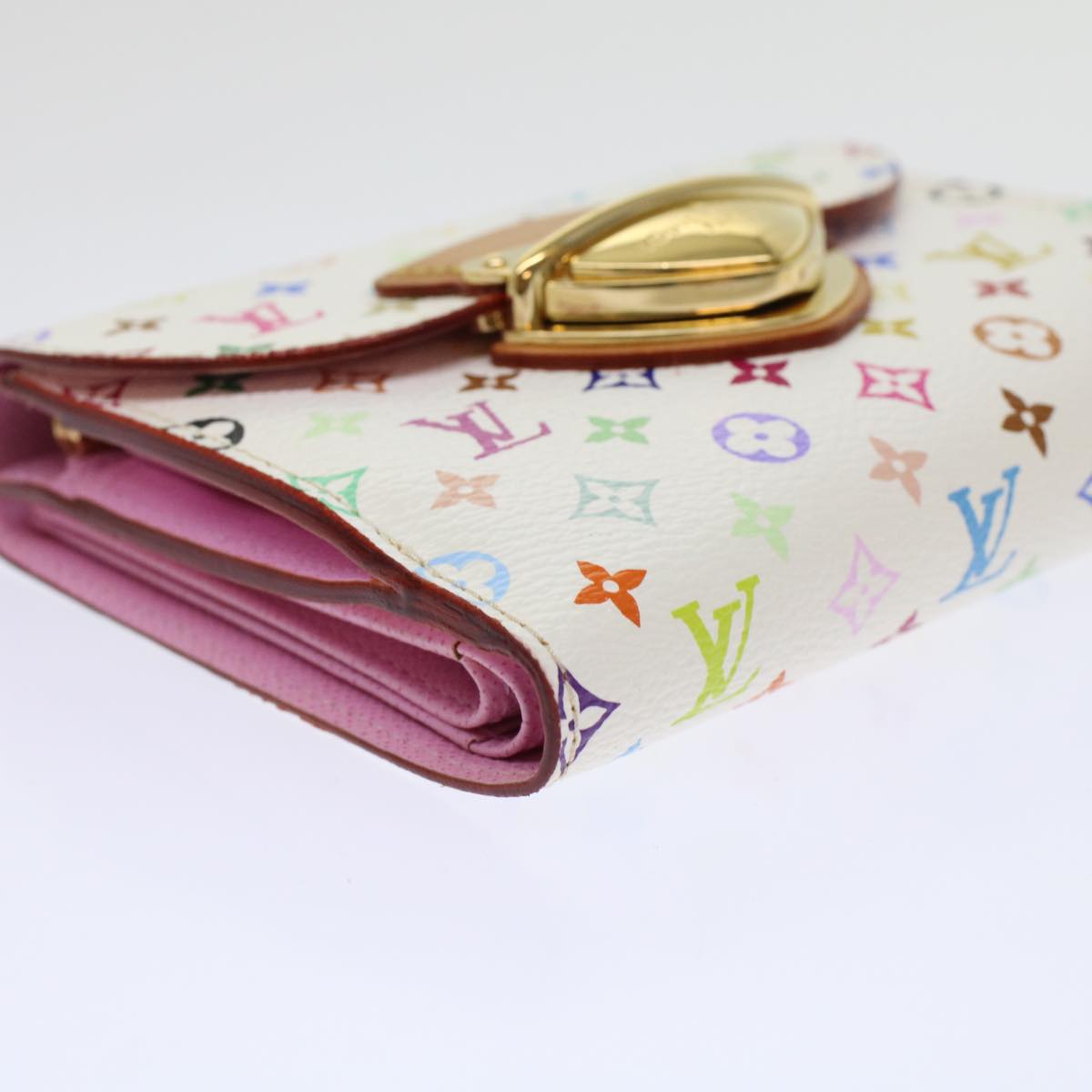 LOUIS VUITTON Multicolor Portefeuille Koala Bifold Wallet White M58081 LV yk7474
