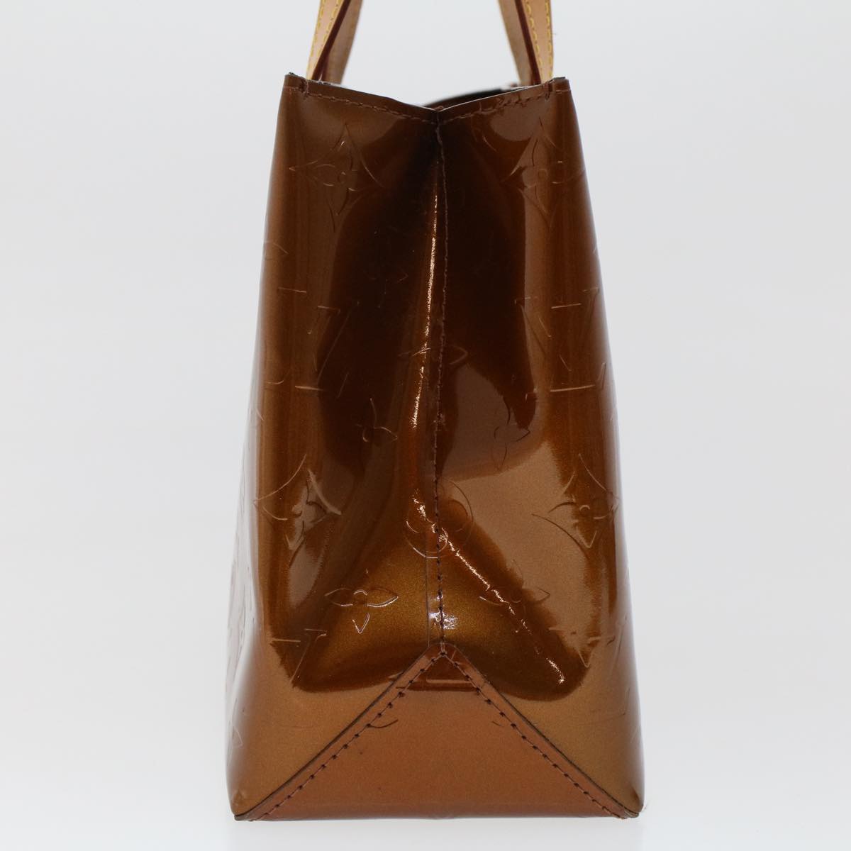 LOUIS VUITTON Monogram Vernis Reade PM Hand Bag Bronze M91146 LV yk7592